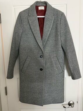 VICOLO Women's Grey Single-Breasted Coat